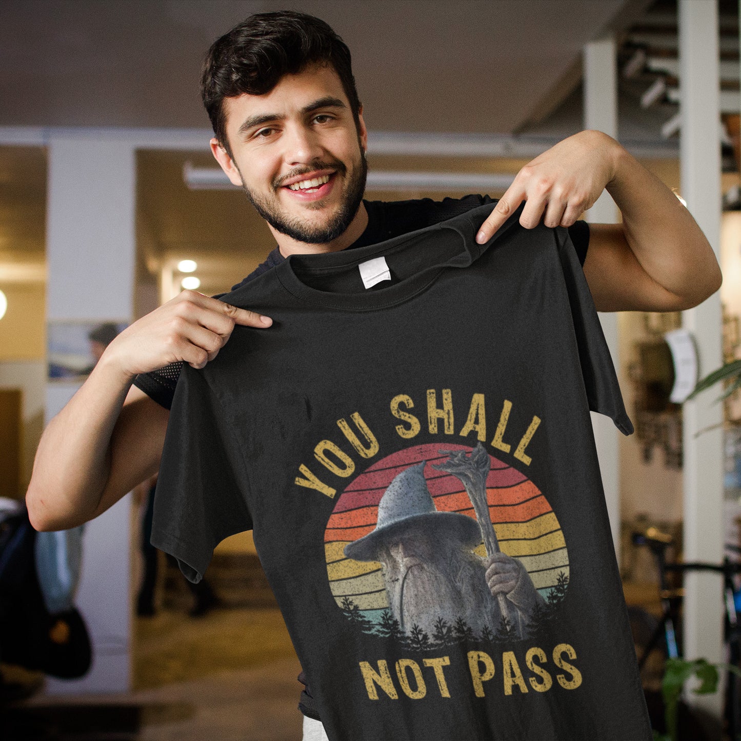 Gandalf You Shall Not Pass Funny Lord Of The Ring New Version T-Shirt