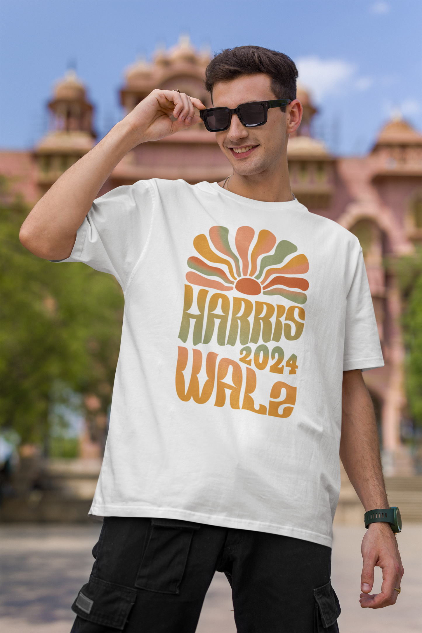 Harris Walz Floral Vintage T-Shirt