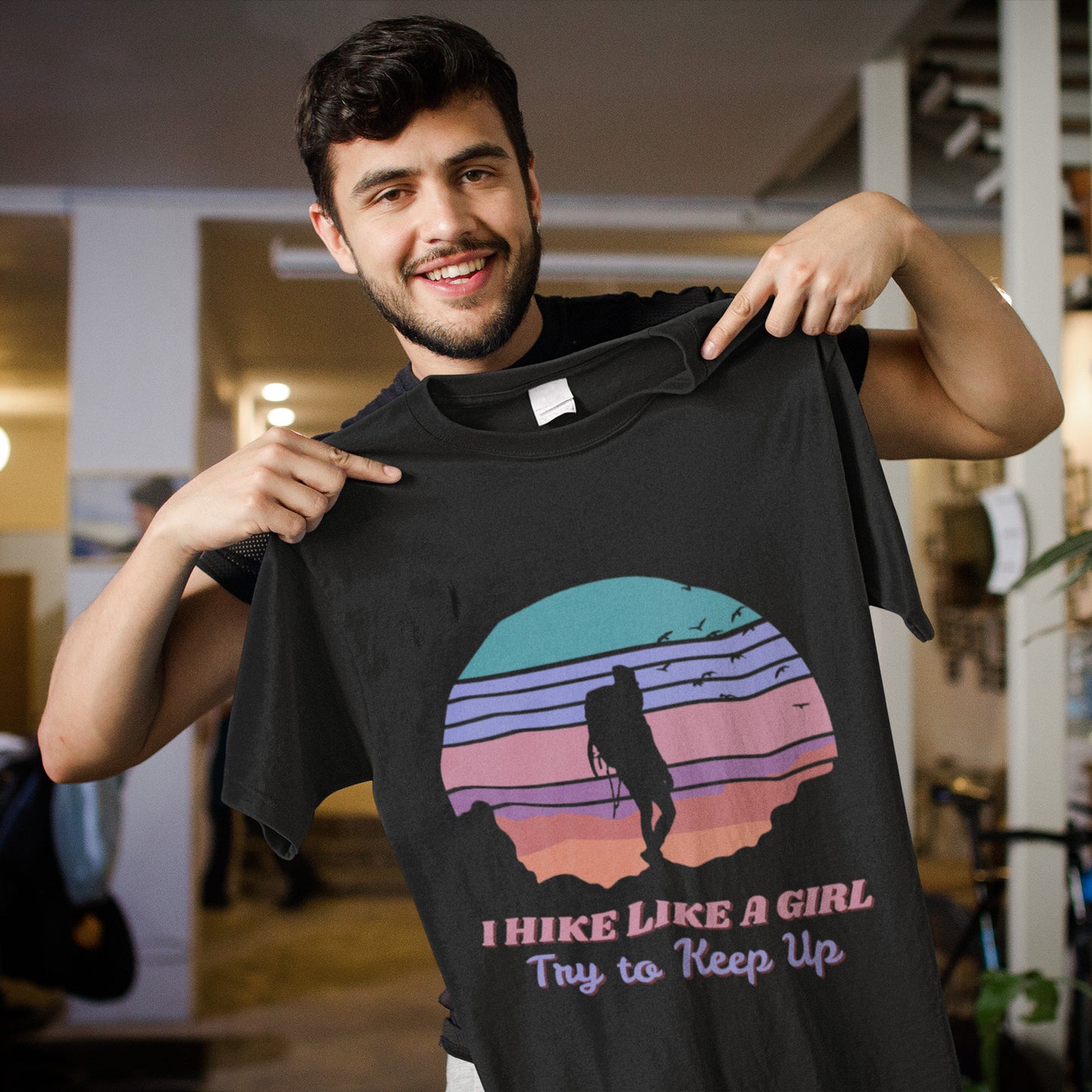 I Hike Like A Girl Try To Keep Up Vintage T-Shirt