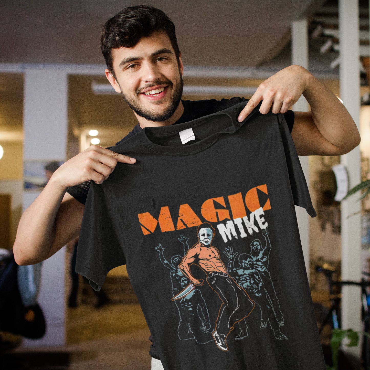Michael Myers Knife Magic Mike Halloween T-Shirt