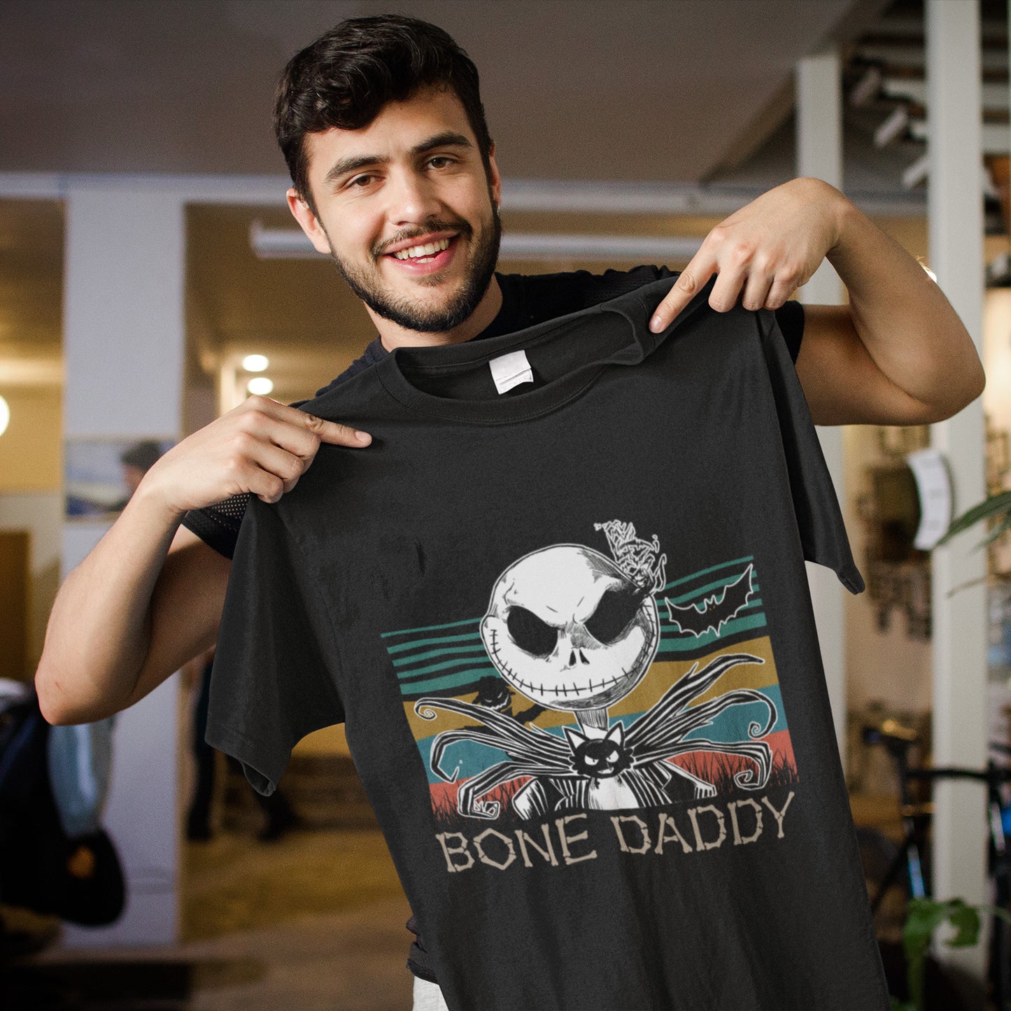 Nightmare Before Christmas Jack Skellington Bone Daddy Vintage T-Shirt