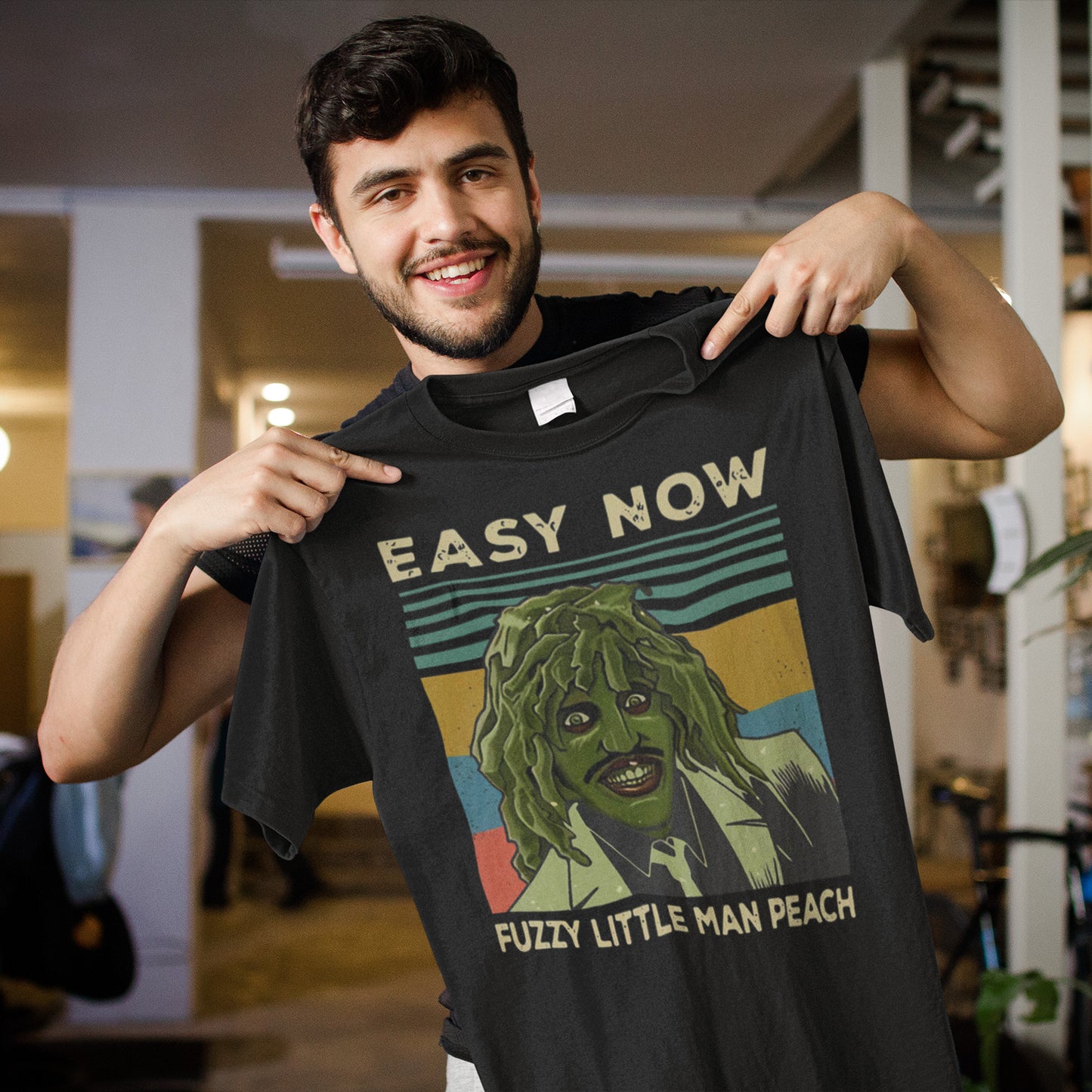 Old Gregg Easy Now Fuzzy Little Man Peach The Mighty Boosh Vintage T-Shirt