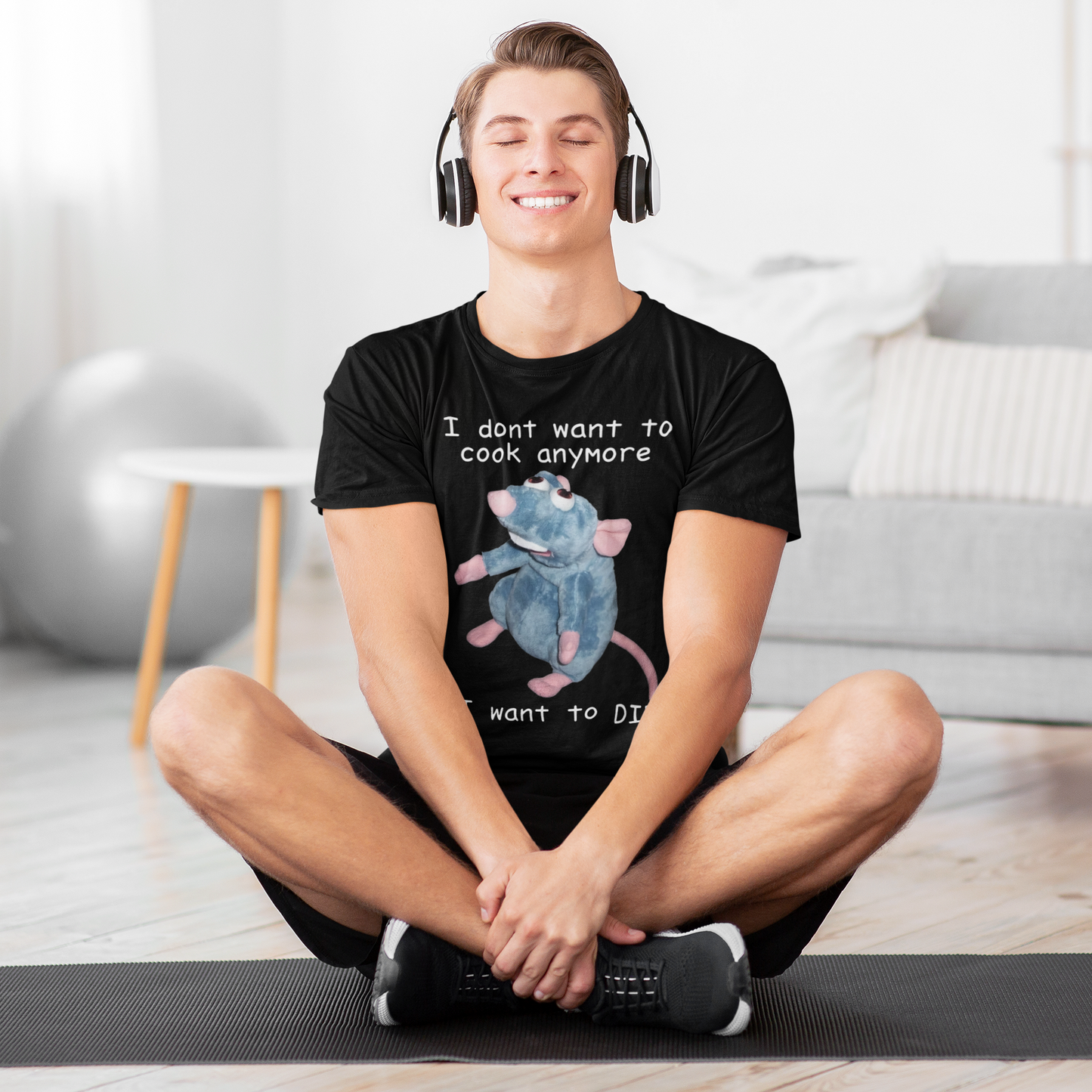 Remy Rat I Don’t Want To Cook Anymore I Want To Die Vintage T-Shirt