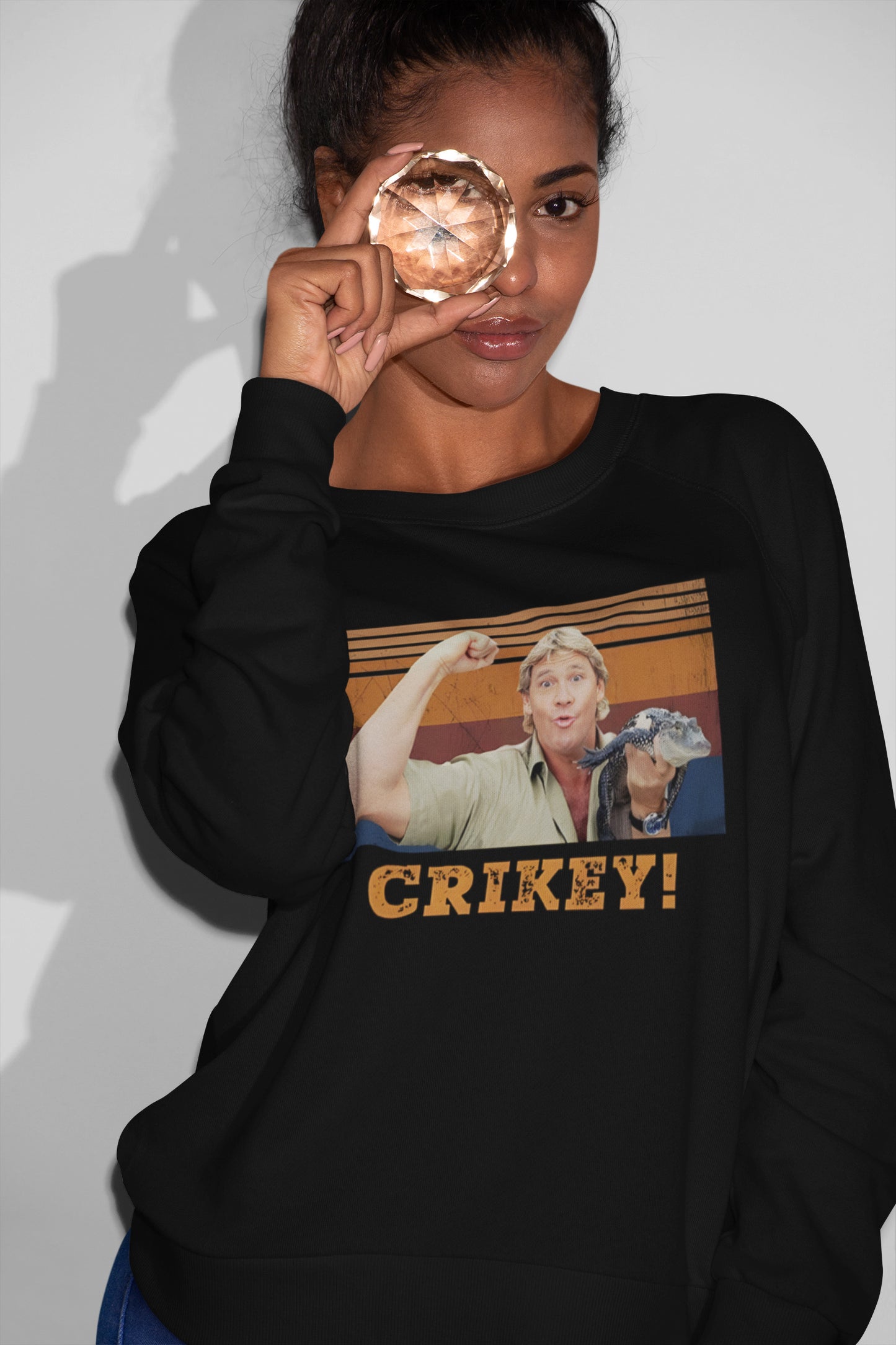 Steve Irwin Animal Lover Crikey Black T-Shirt