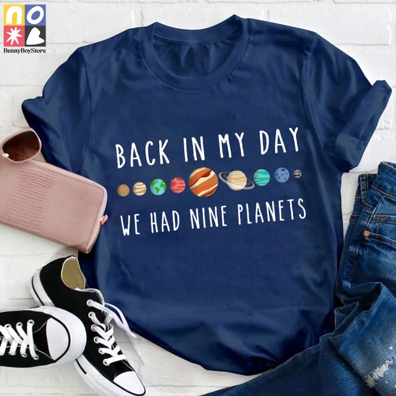 Back In My Day We Had Nine Planets Teacher Vintage T-Shirt