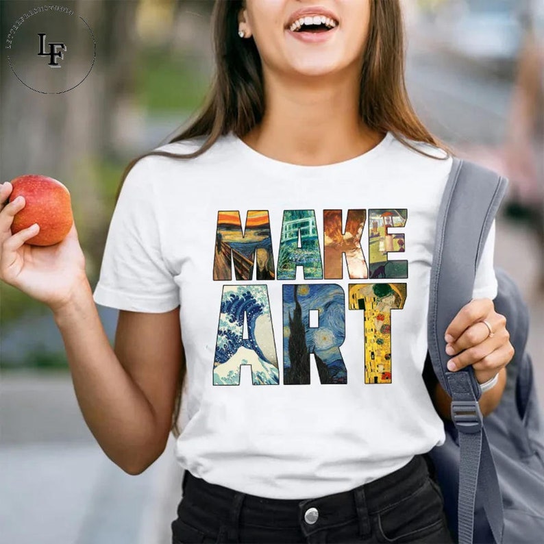 Make Art Teacher Vintage T-Shirt