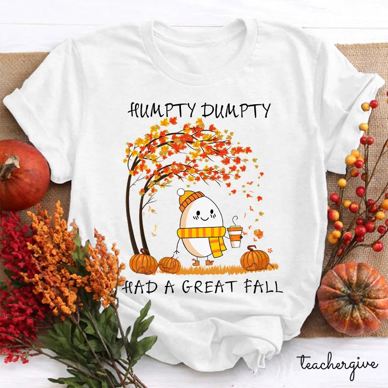 Humpty Dumpty Fall Shirt Cute Autumn Pumpkin Tee