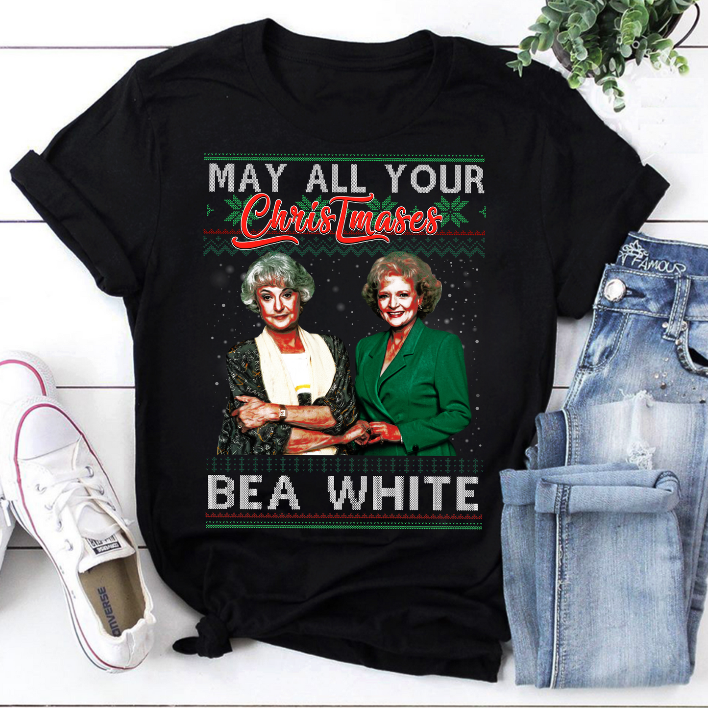 May All Your Christmases Bea White Classic TV Show Holiday Shirt