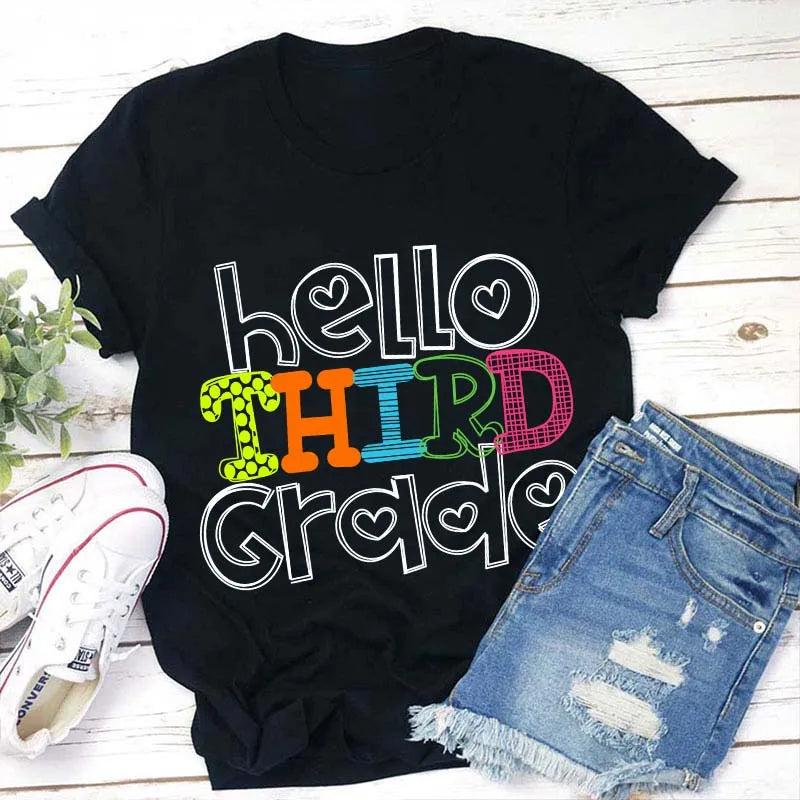 Hello Third Grade Kids Back to School T-Shirt