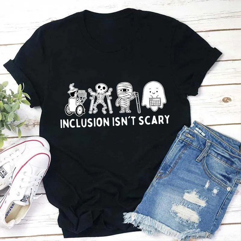 Inclusion Isn't Scary Halloween Disability Awareness T-Shirt