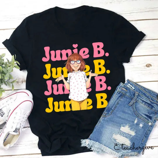 Junie B. Jones Inspired Kids Book Character T-Shirt - Cute Classroom Tee
