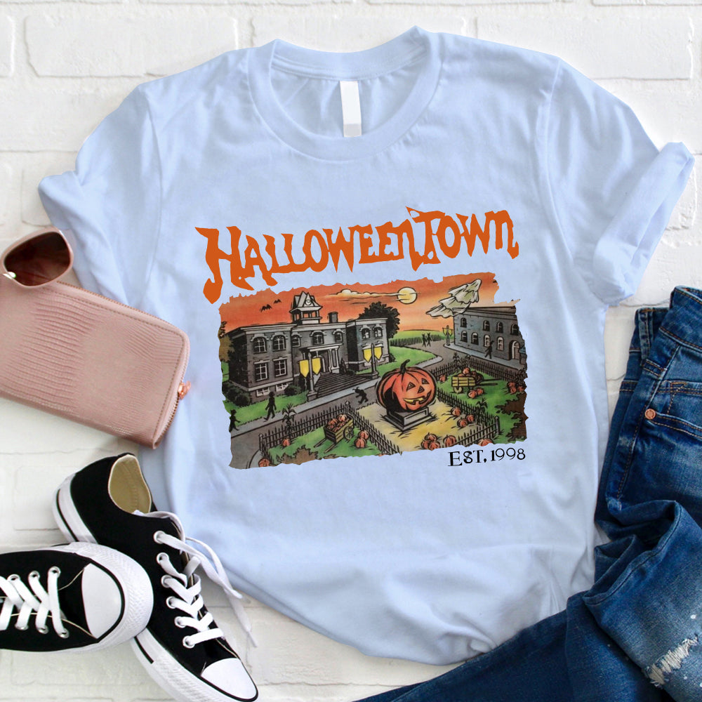 Halloween Town Vintage Pumpkin Halloween T-Shirt EST. 1998