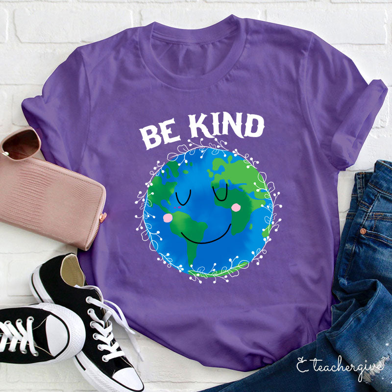 Be Kind Earth Cute Graphic T-Shirt – Positive Message Tee