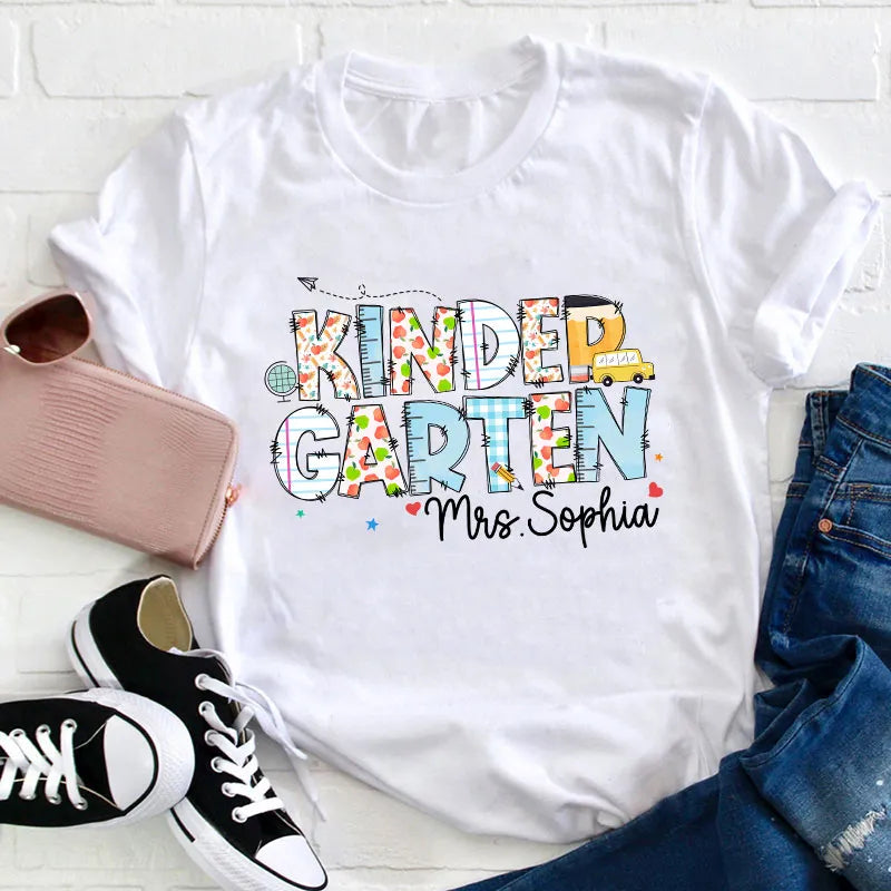 Personalized Kindergarten Teacher Shirt - Custom Mrs. Sophia Tee