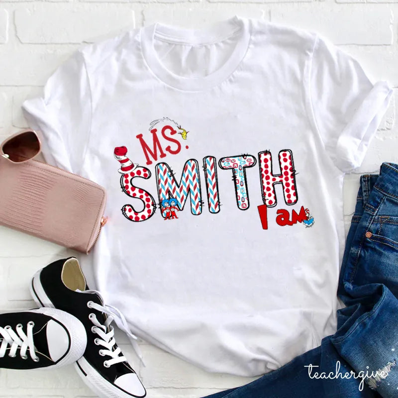 Personalized Dr. Seuss Inspired Ms. Smith Teacher T-Shirt