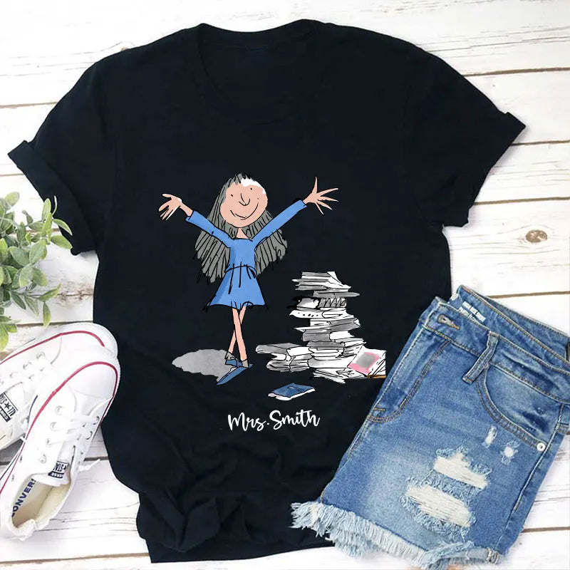 Personalized Teacher T-Shirt - Custom Name Teacher Appreciation Gift Tee