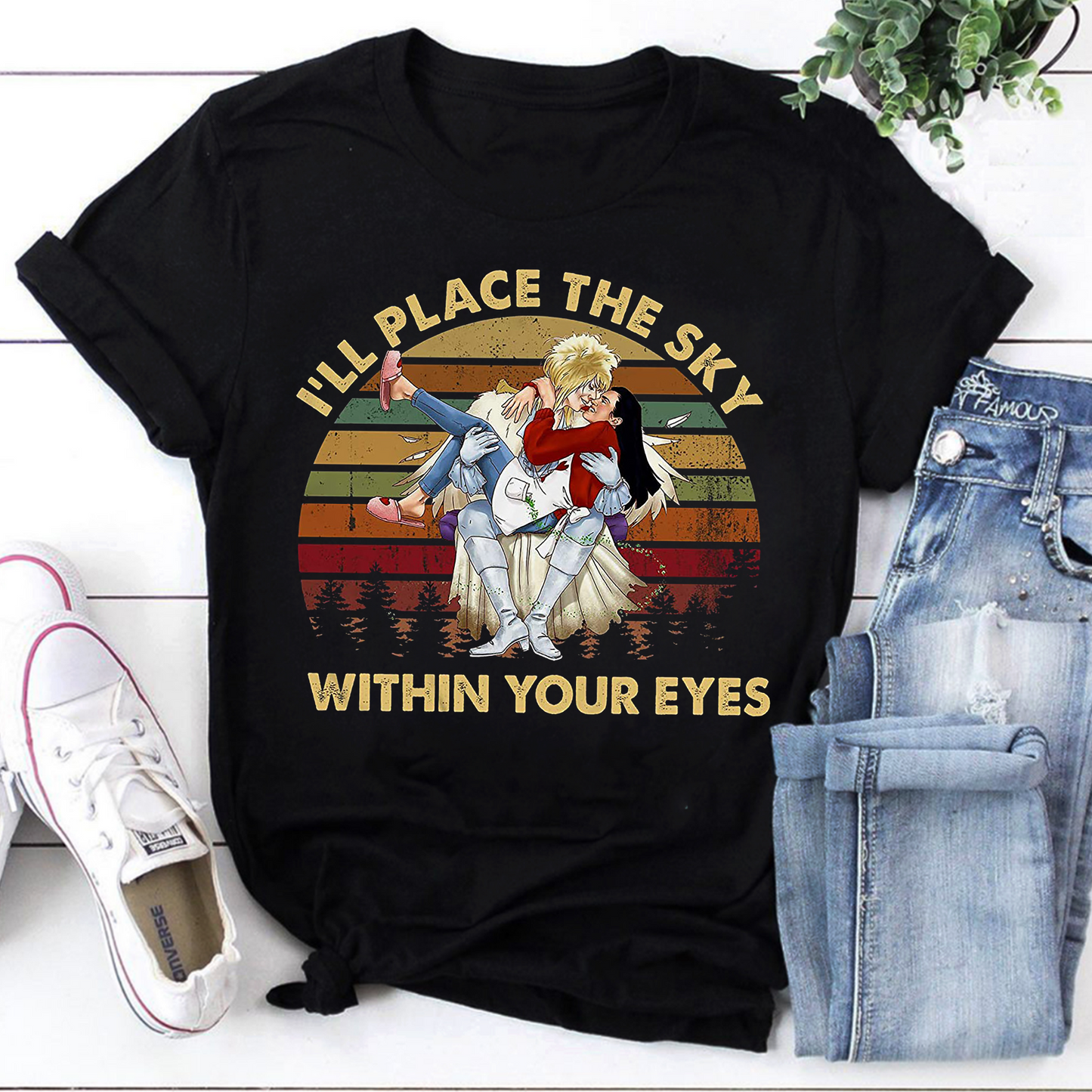Retro Labyrinth Inspired I'll Place The Sky Within Your Eyes Graphic Tee