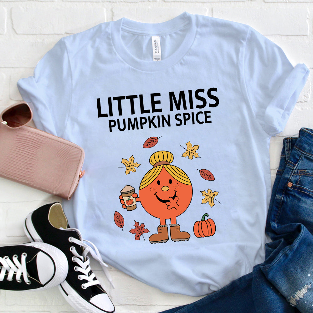 Little Miss Pumpkin Spice T-Shirt - Cozy Fall Autumn Tee
