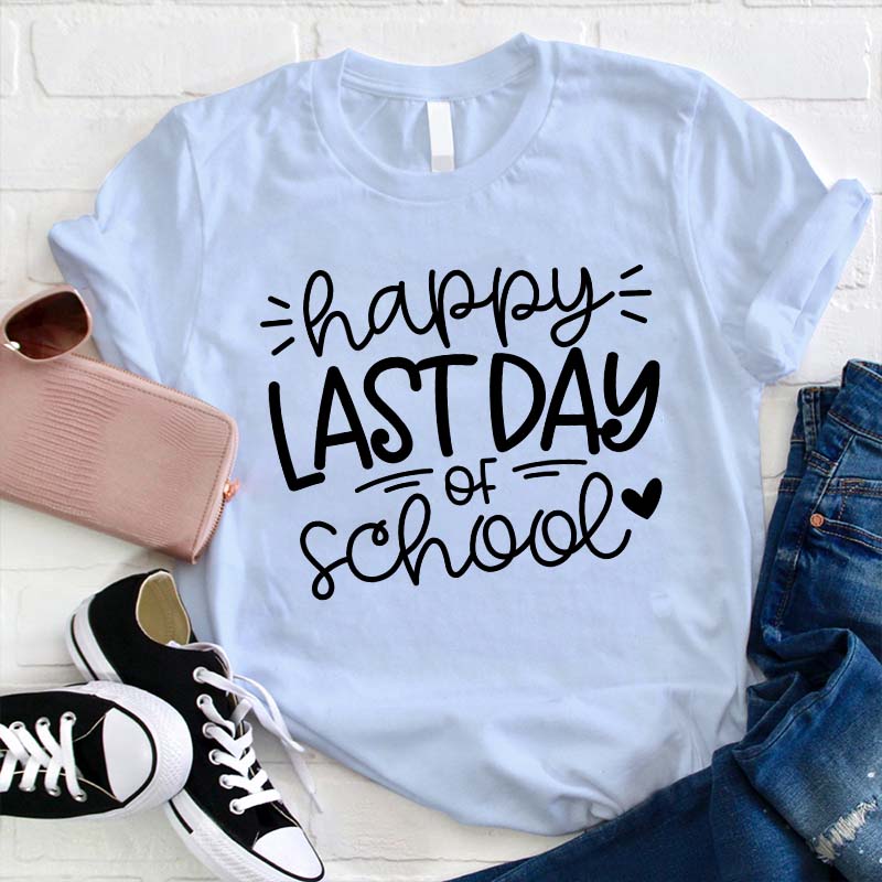 Happy Last Day of School Colorful Fun Kids T-Shirt