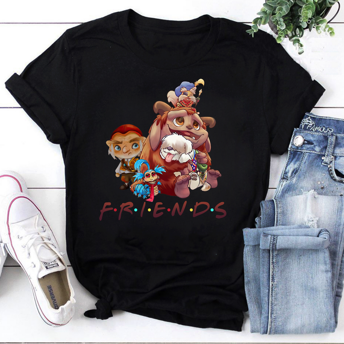 Labyrinth Movie Friends T-Shirt - Cute Fantasy Character Graphic Tee