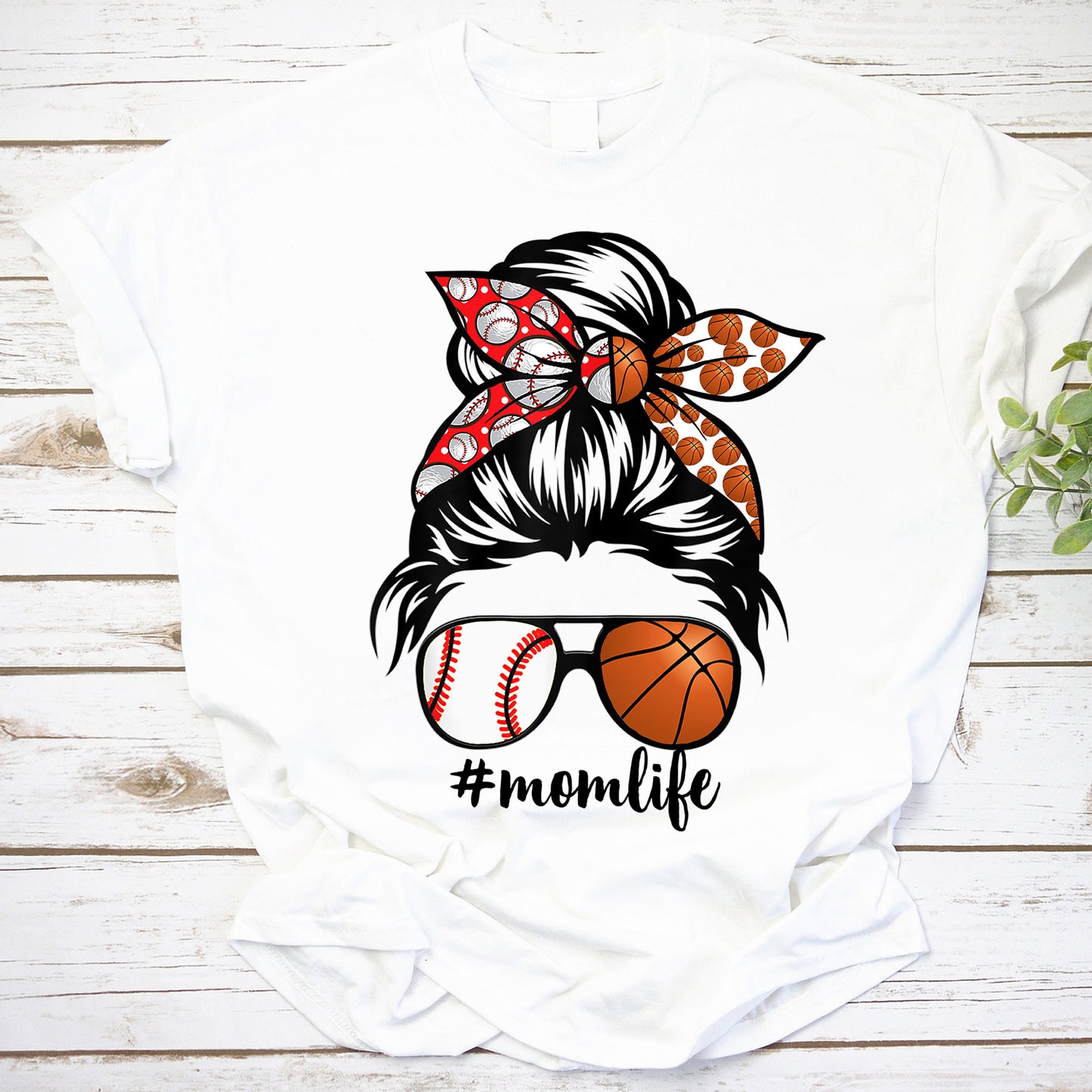 Mom Life Baseball and Basketball Sports Fan Sweatshirt