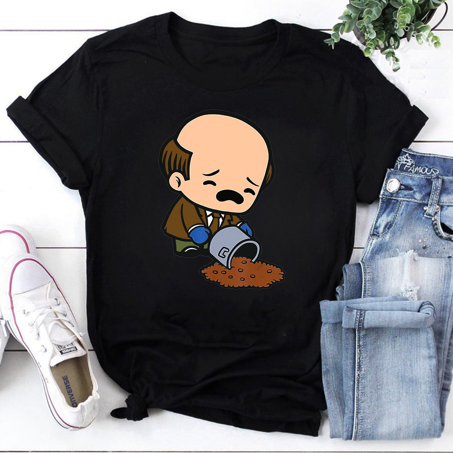 Cute Cartoon Walter White Spilling Chili Sweatshirt - Breaking Bad Fan Tee