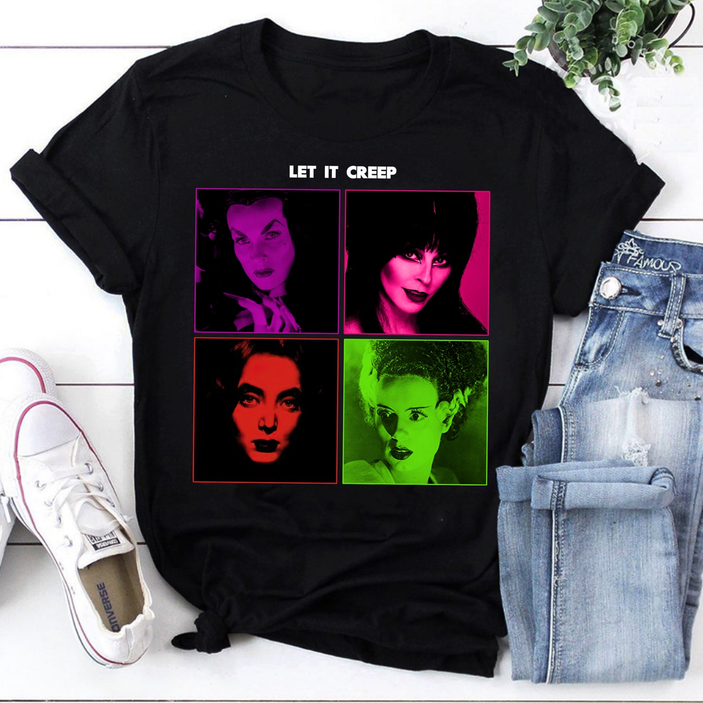 Let It Creep Vintage Horror Icon Sweatshirt