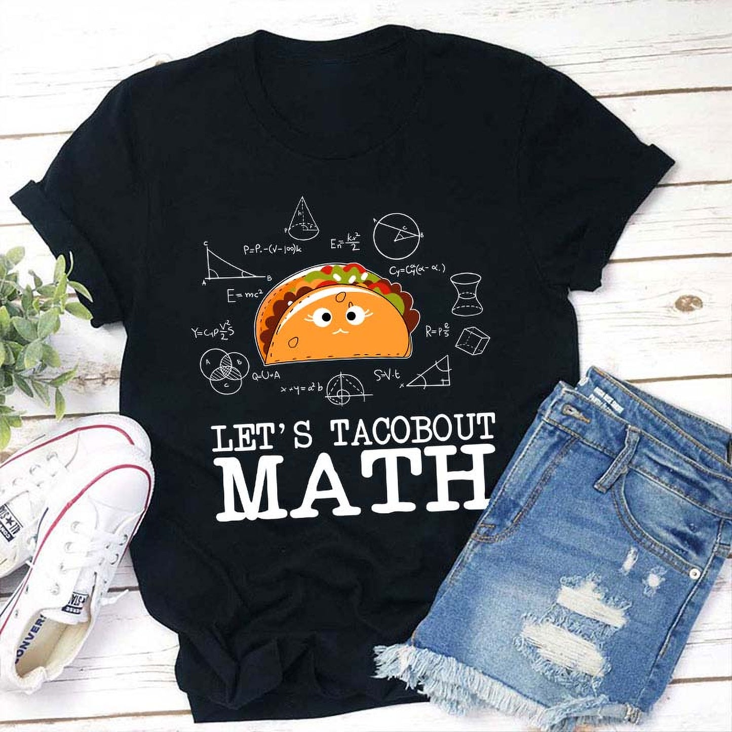 Let's Tacobout Math Funny Taco Math Lover T-Shirt