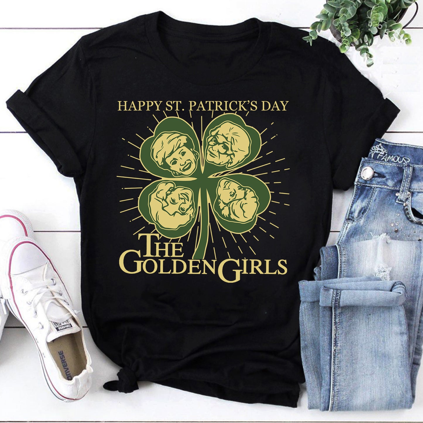 The Golden Girls Happy St. Patrick's Day Clover Sweatshirt