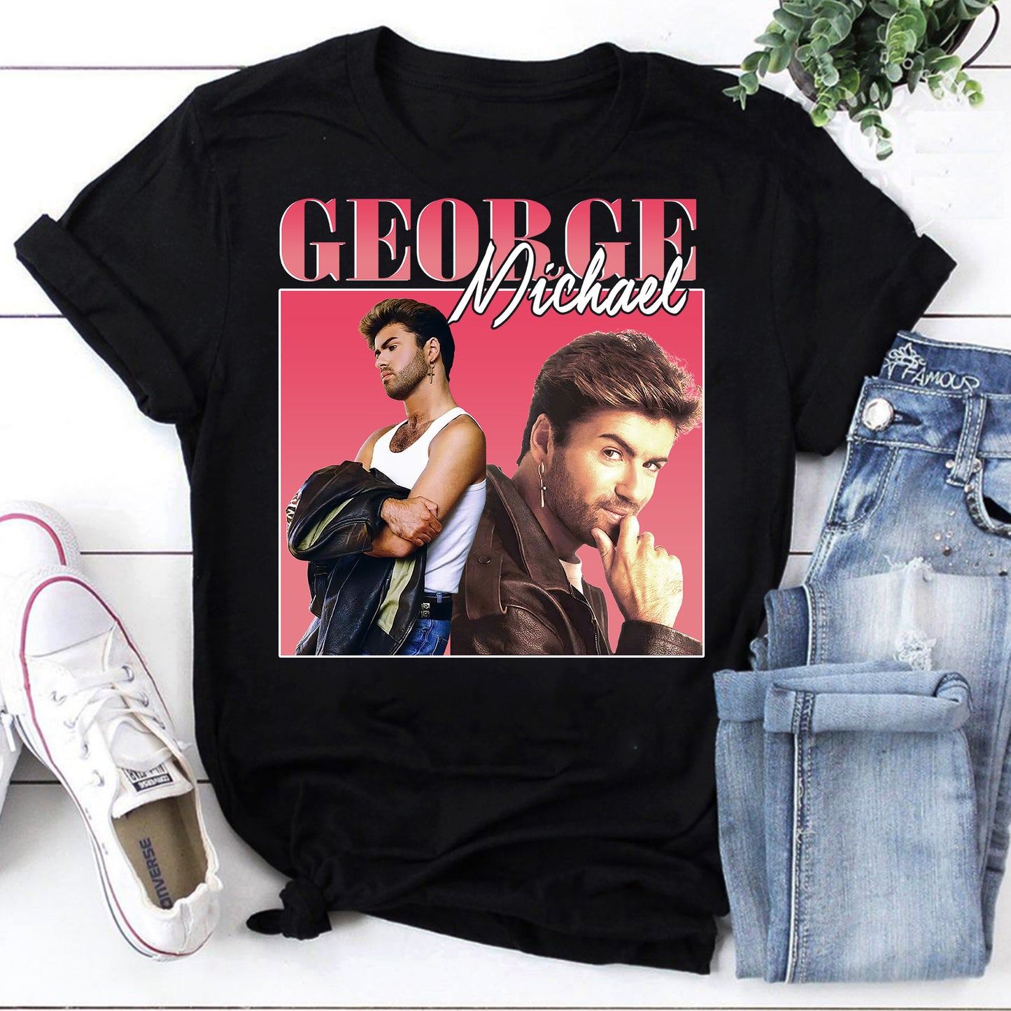 George Michael Vintage Style Graphic Tee for Music Fans
