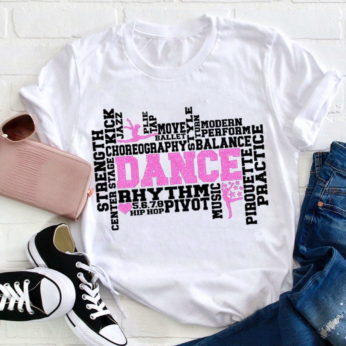 Dance Word Cloud T-Shirt - Ballet, Hip Hop, Jazz, Pointe & Pirouette Tee
