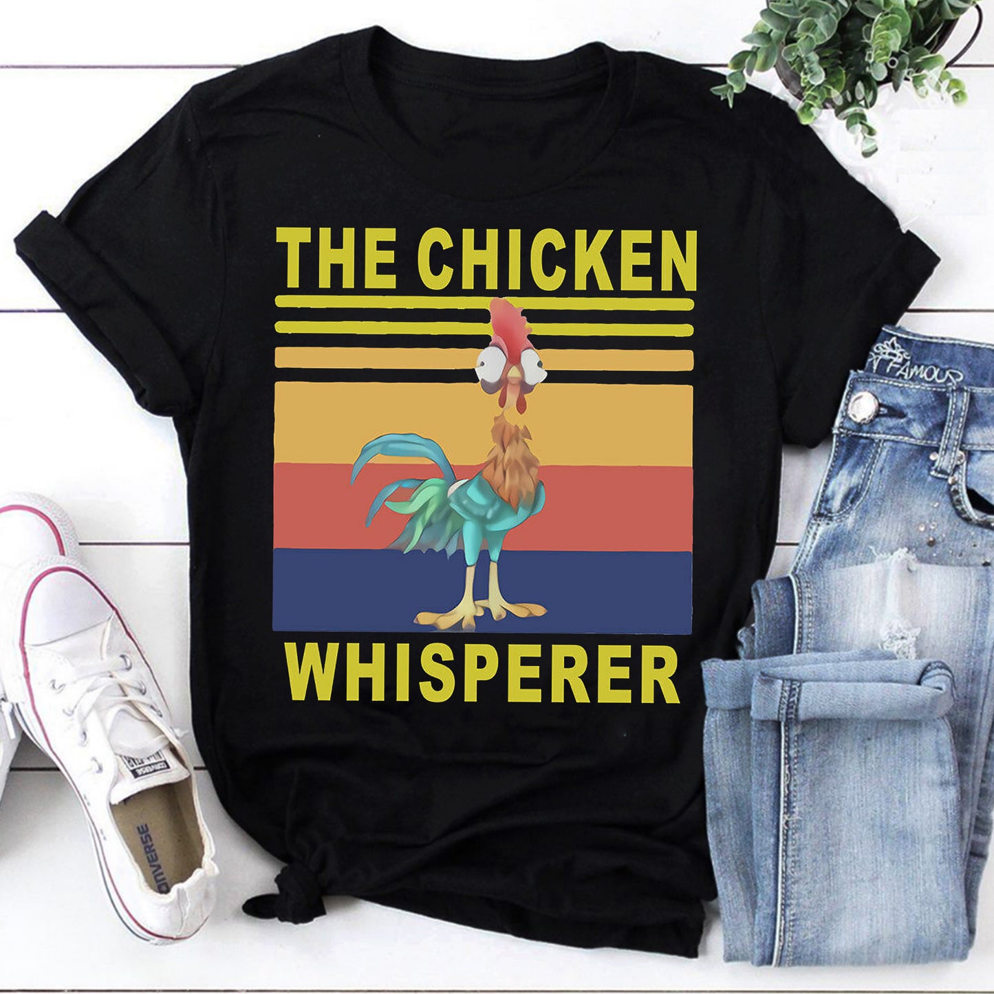The Chicken Whisperer Vintage-Style Funny Chicken Lover Sweatshirt