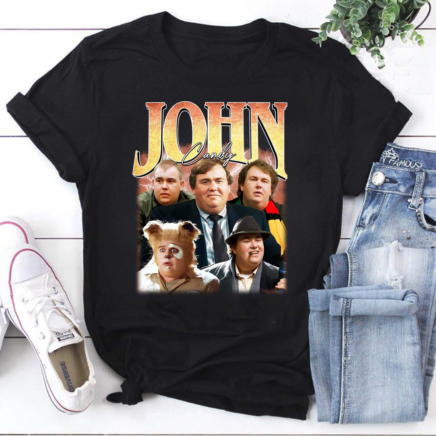 John Candy All Characters Retro Graphic Tee Unisex Movie Fan Shirt