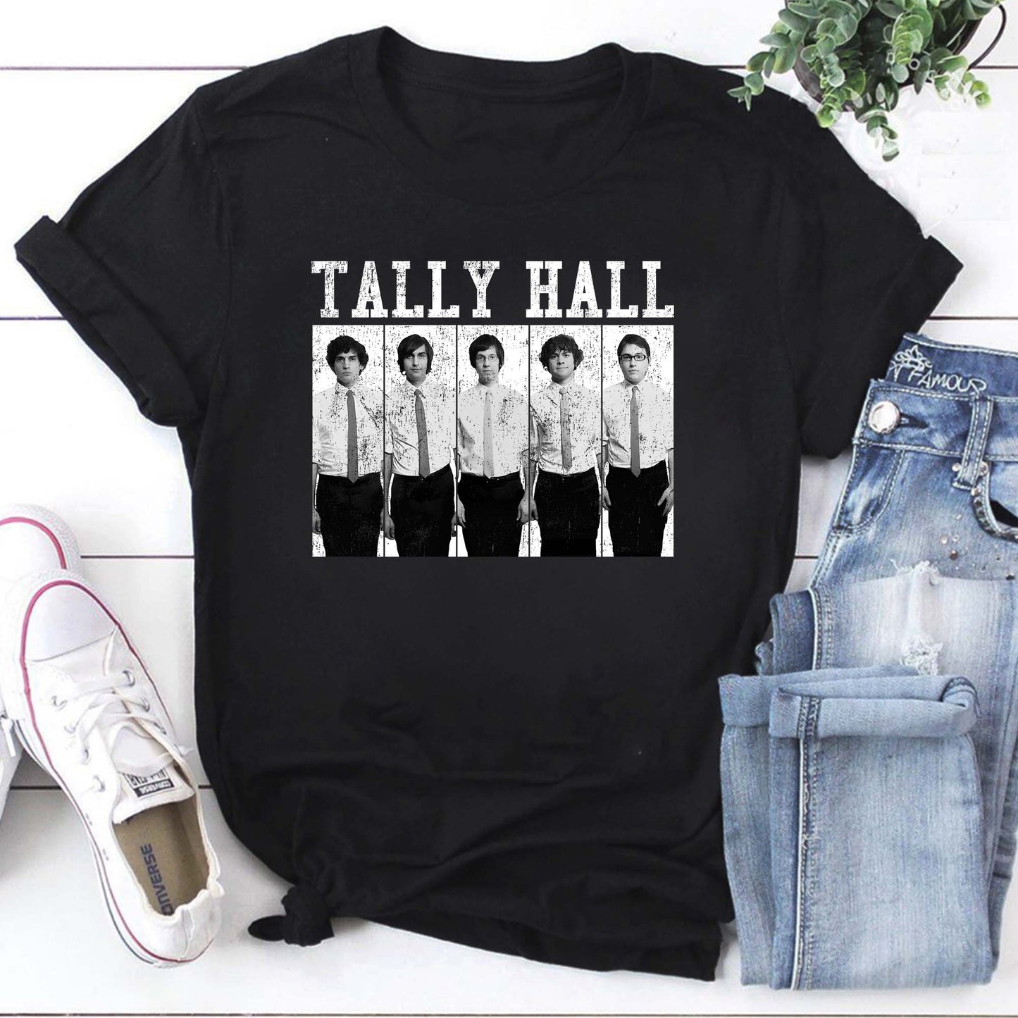 Tally Hall Retro Band Photo Hoodie - Vintage Style Music Sweatshirt