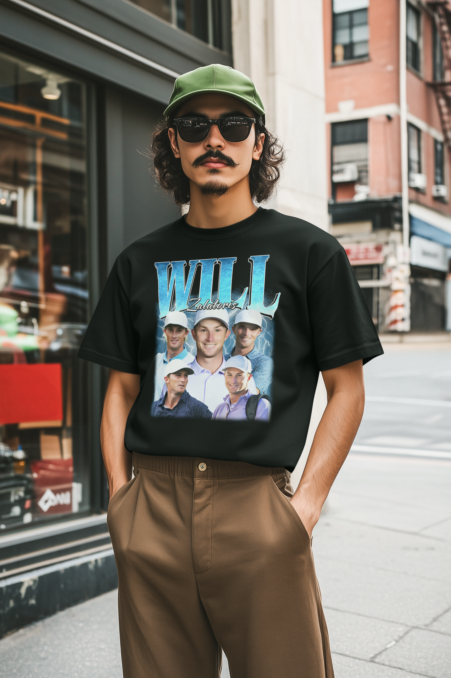 Will Zalatoris Golf Fan T-Shirt Lightning Collage Graphic Tee