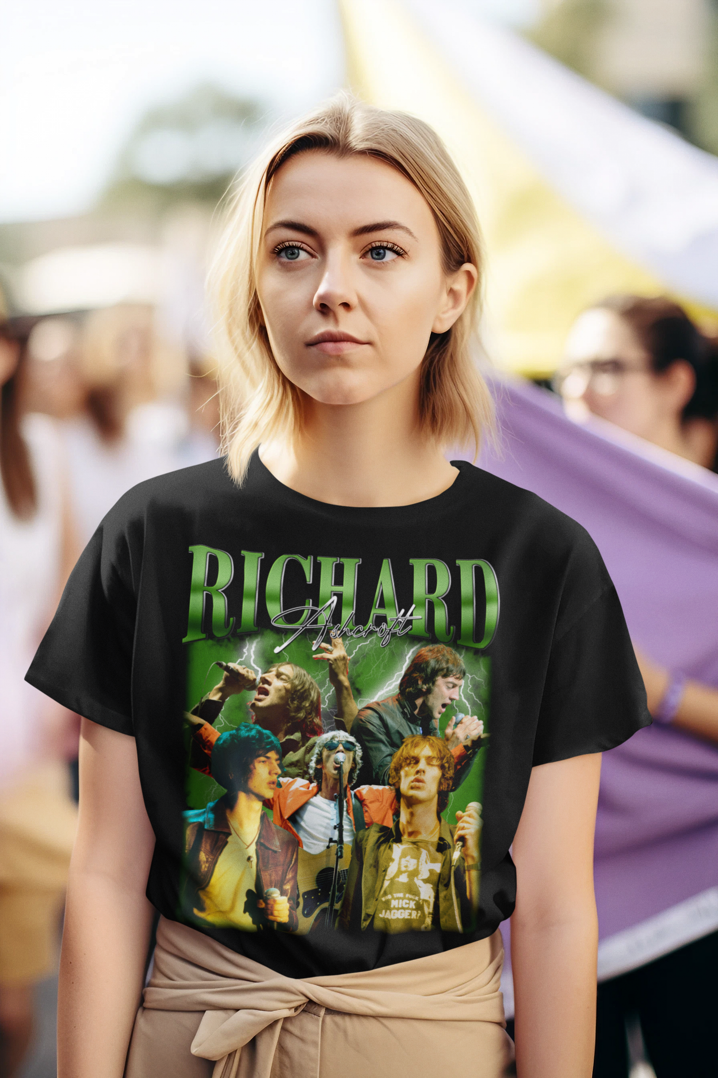 Richard Ashcroft Band Photo T-Shirt - Rock Music Concert Tee