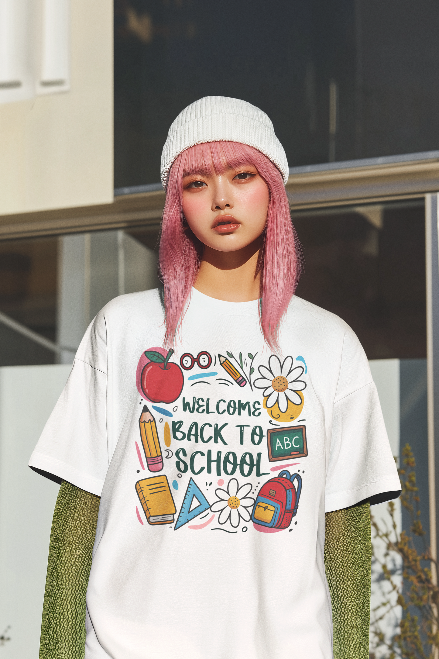 Welcome Back to School T-Shirt with Cute School Supplies Design