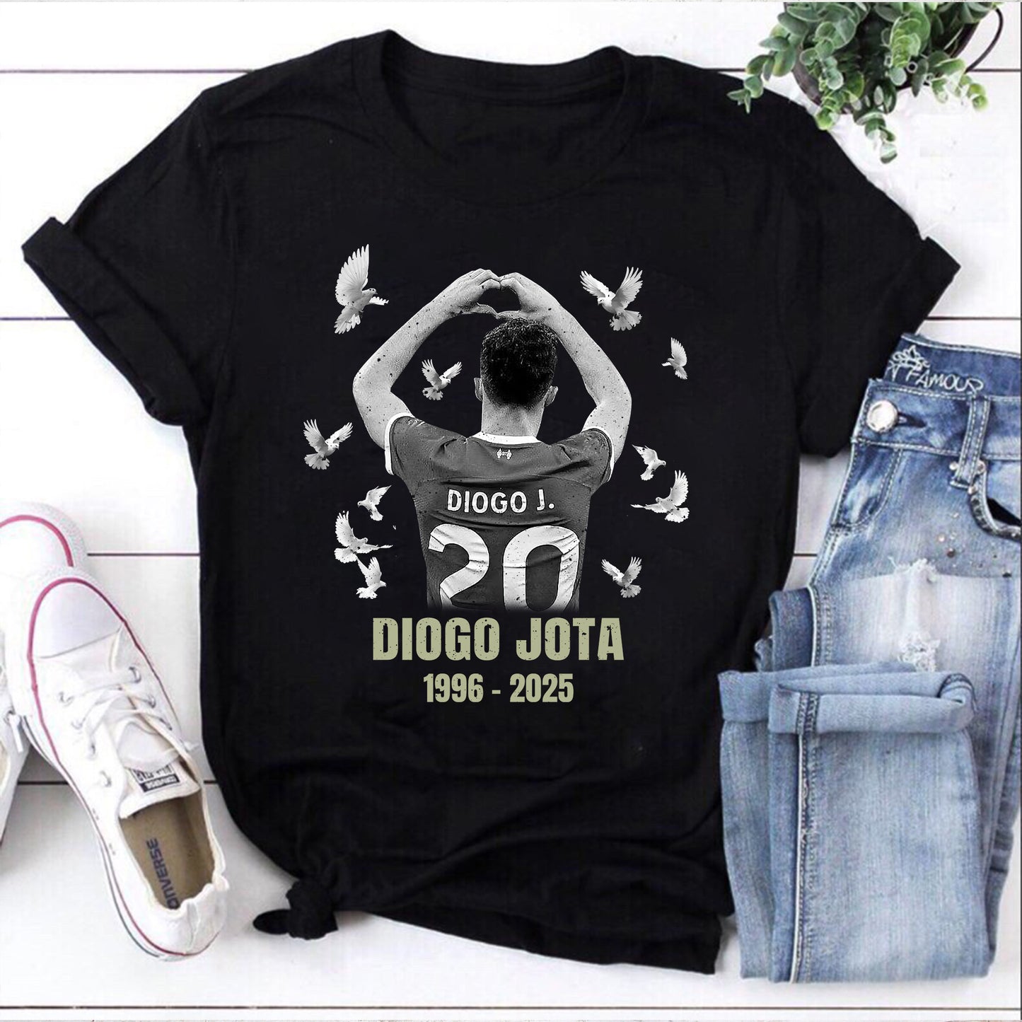 Memorial T-Shirt for Diogo Jota - 1996-2025 - Custom Football Tribute Tee