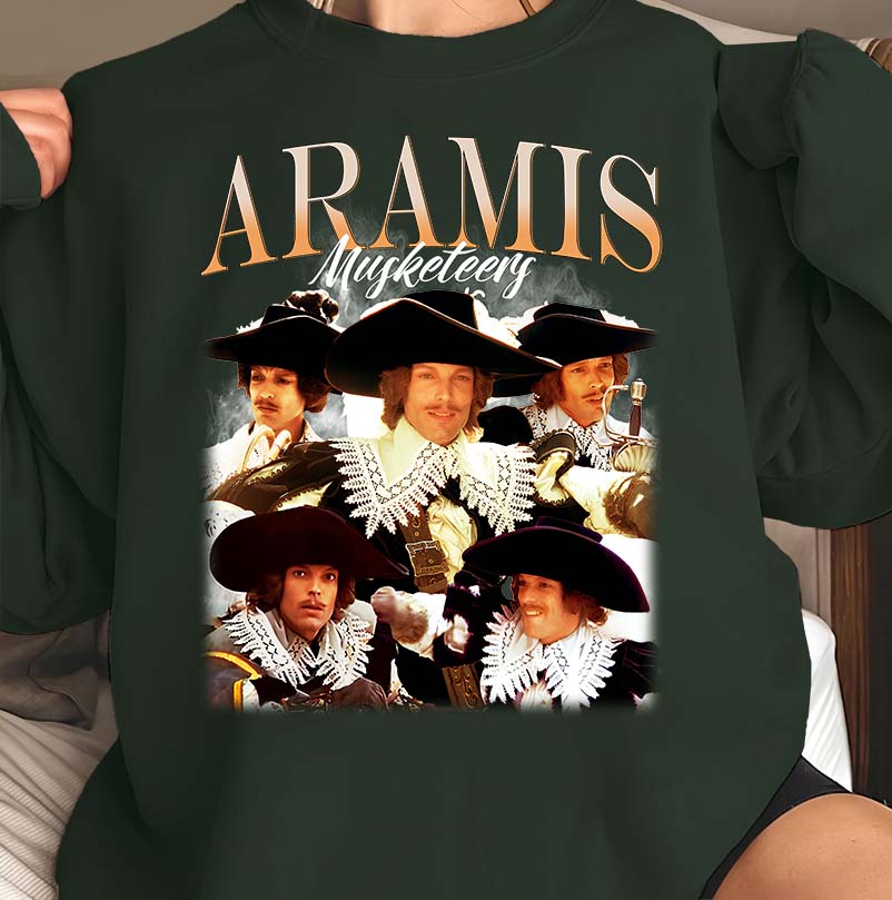 Aramis Musketeers Vintage Style Black Graphic Tee