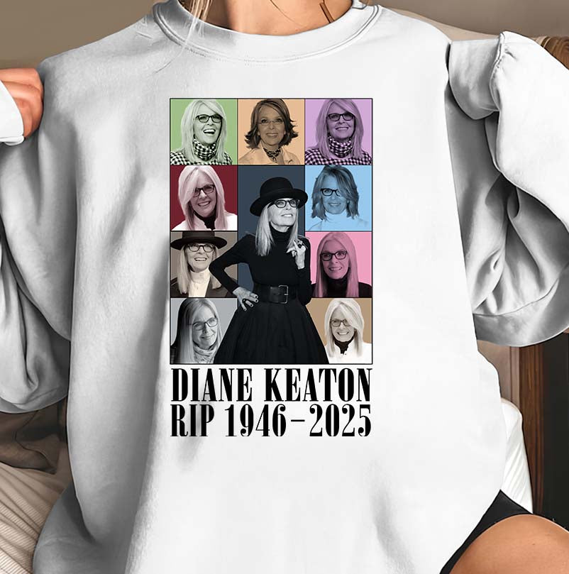 Diane Keaton RIP 1946-2025 Memorial T-Shirt Vintage Style Tribute Tee