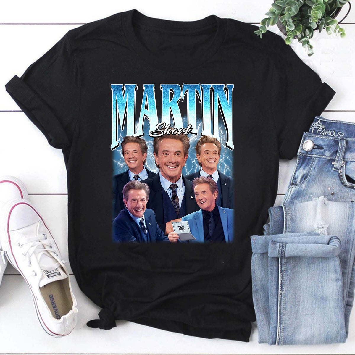 Martin Short Vintage Style Collage Hoodie - Retro Celebrity Graphic Sweatshirt