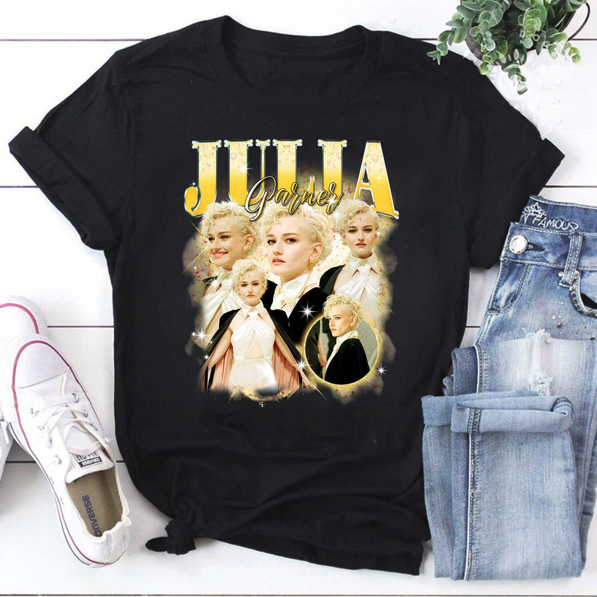 Julia Garner Vintage Style Graphic Hoodie - Retro Celebrity Portrait Sweatshirt