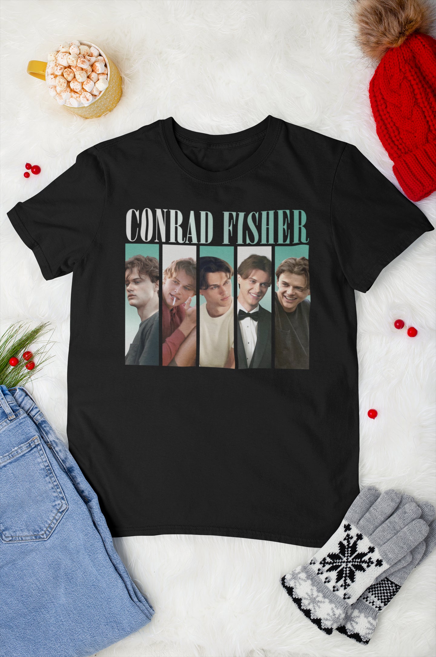 Conrad Fisher Collage Photo Hoodie | Retro Stylish Graphic Sweatshirt