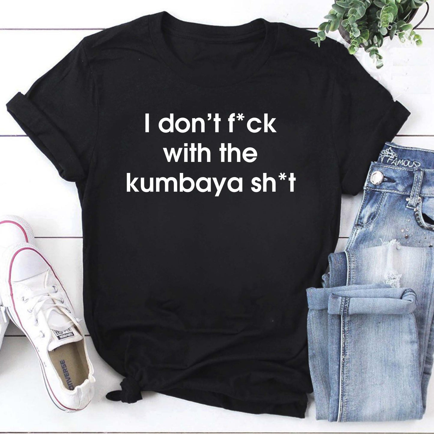 I Don't F*ck With The Kumbaya Sh*t Funny Statement Hoodie