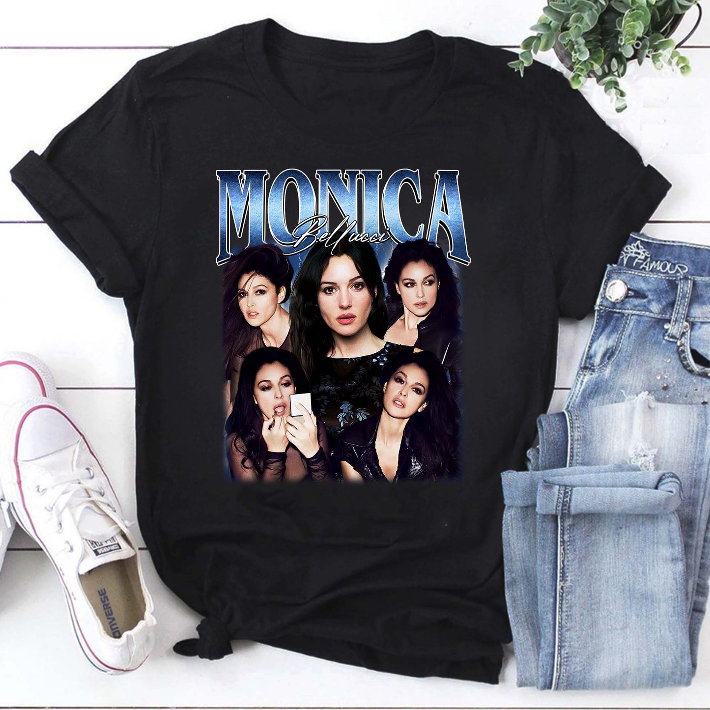 Monica Bellucci Shirt Vintage Style Graphic Tee for Fans