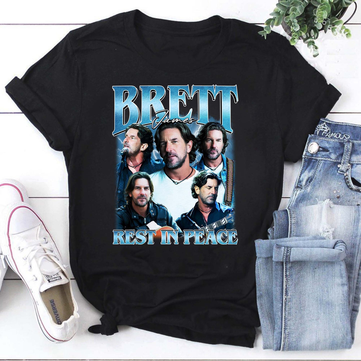 Brett James Rest In Peace Tribute T-Shirt Vintage Style