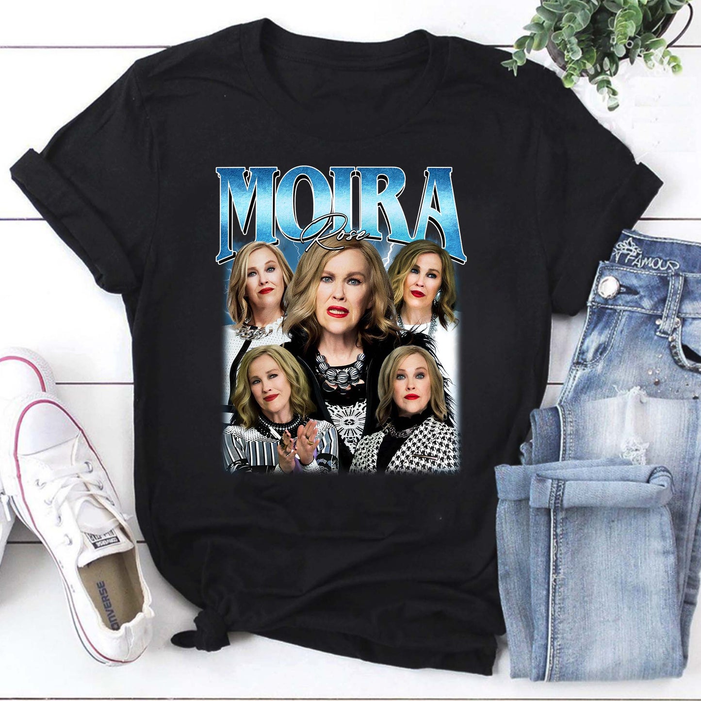Moira Rose Schitt's Creek Collage T-Shirt - Iconic Character Art Tee
