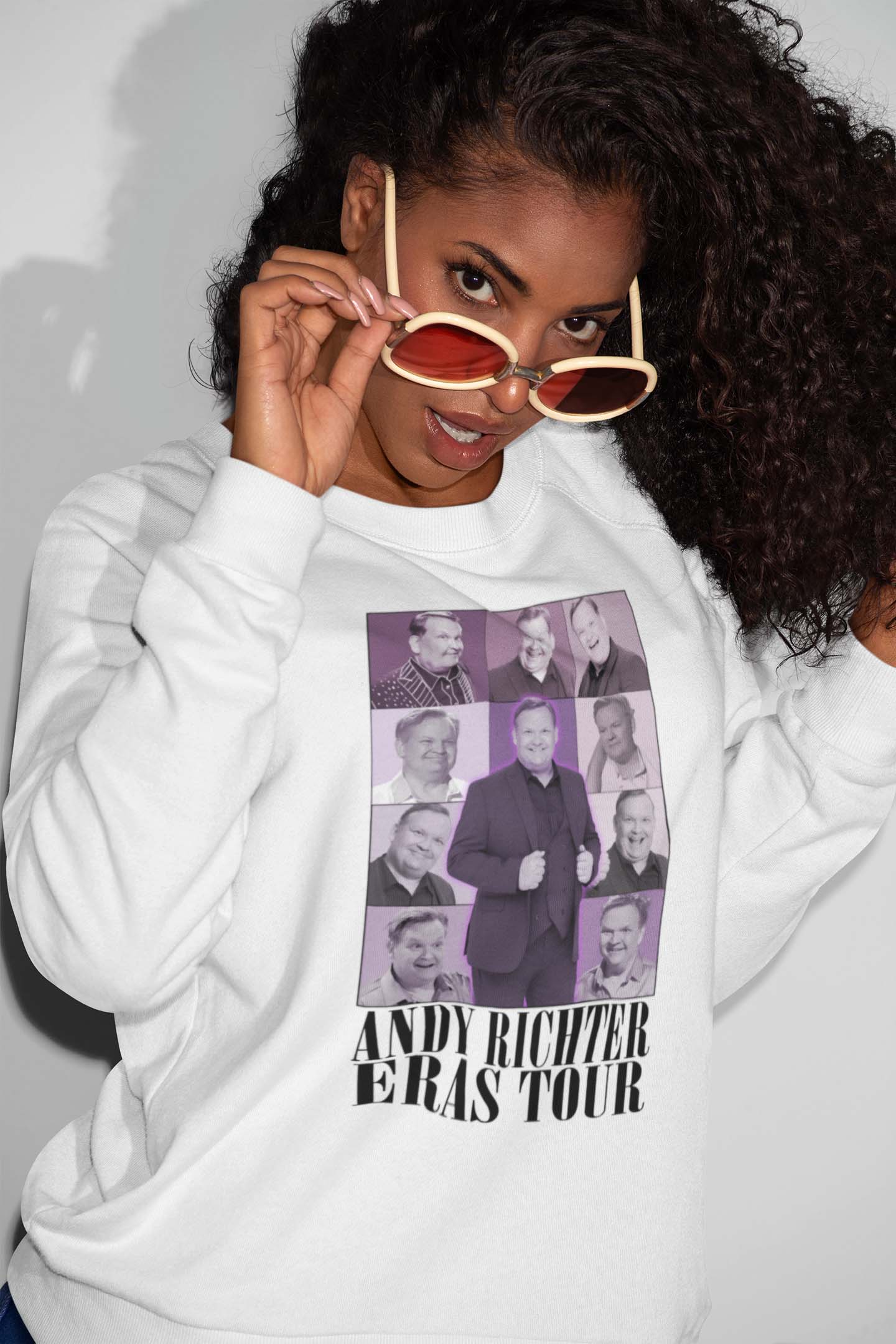 Andy Richter Eras Tour T-Shirt Vintage Photo Collage Tee