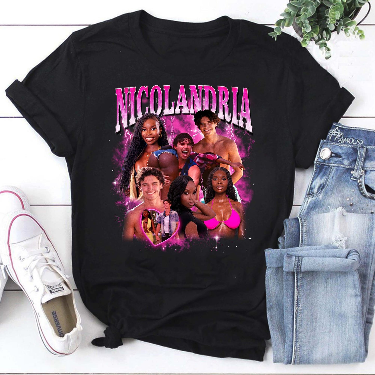 Nicolandria TV Show Cast Retro Graphic T-Shirt for Fans