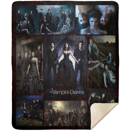 The Vampire Diaries Movie Fleece Blanket, Premium Sherpa Blanket, Vampire Blanket, The Vampire Diaries TV Series Quilt, Movie BlanketMSHM Premium Sherpa Blanket 50x60